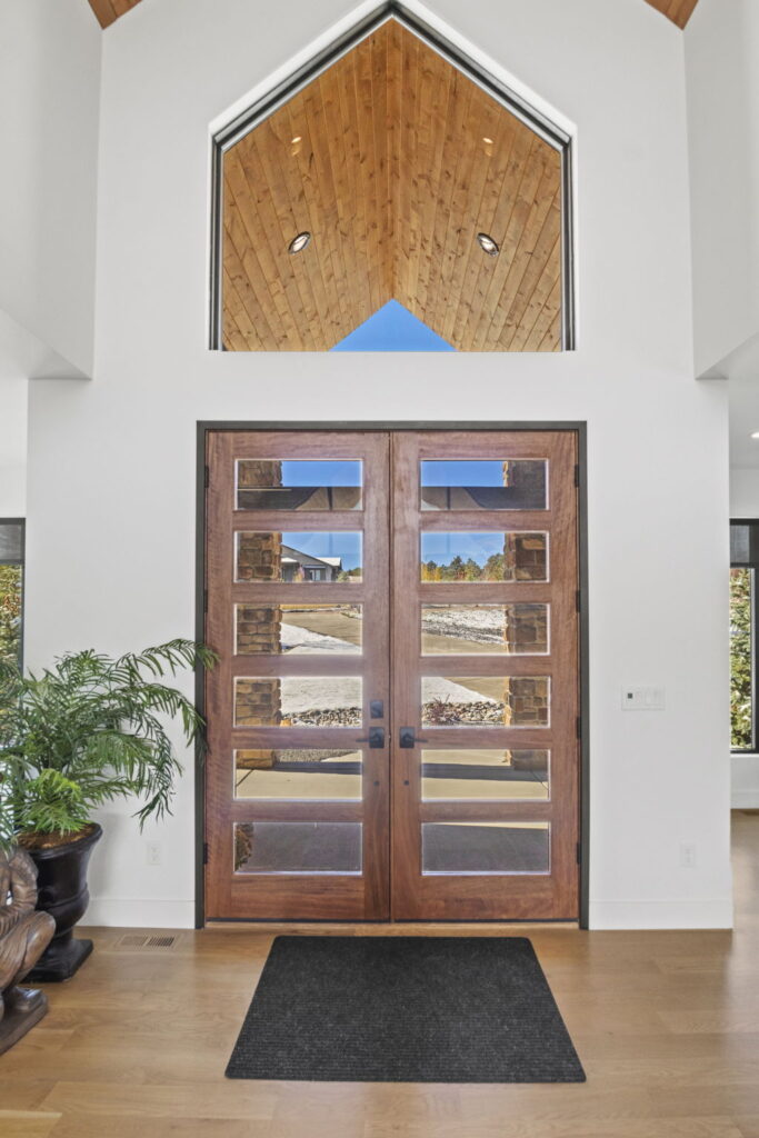 Front door wood design