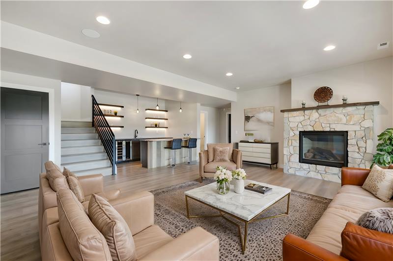 Living room with a minimal design