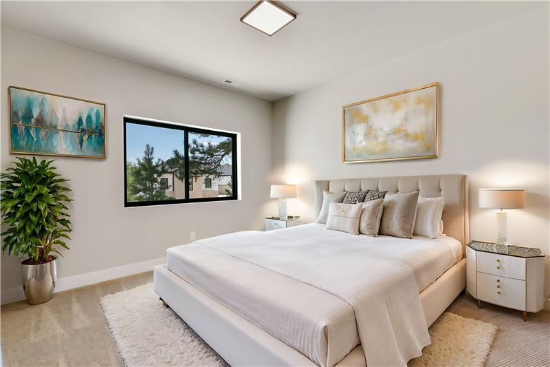 Clean and white color on masters bedroom