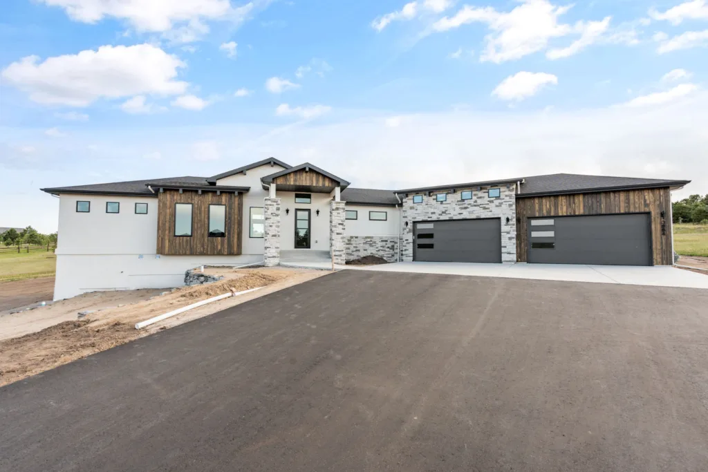 custom home build exterior