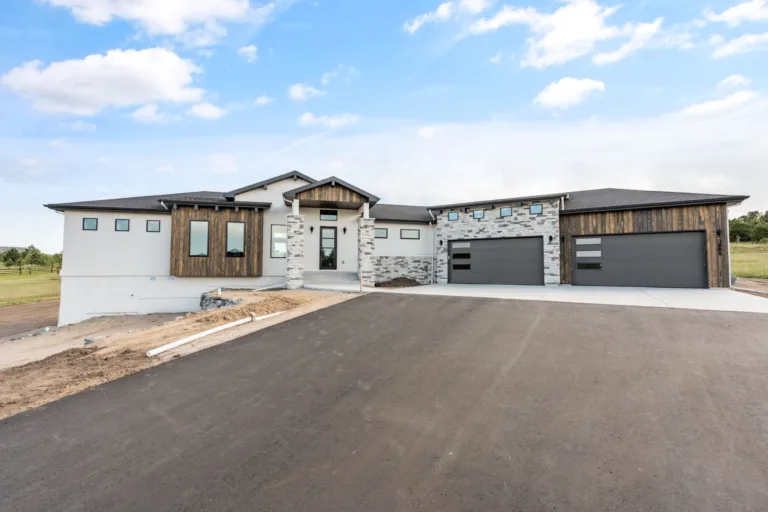 custom home build exterior